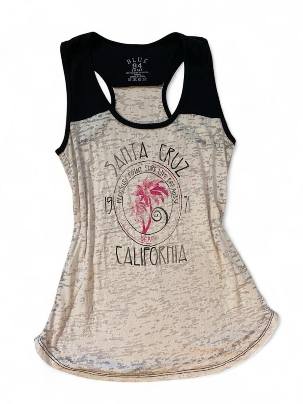 Vintage Blue 84 Women's Santa Cruz Pleasure Point Graphic Tank Top